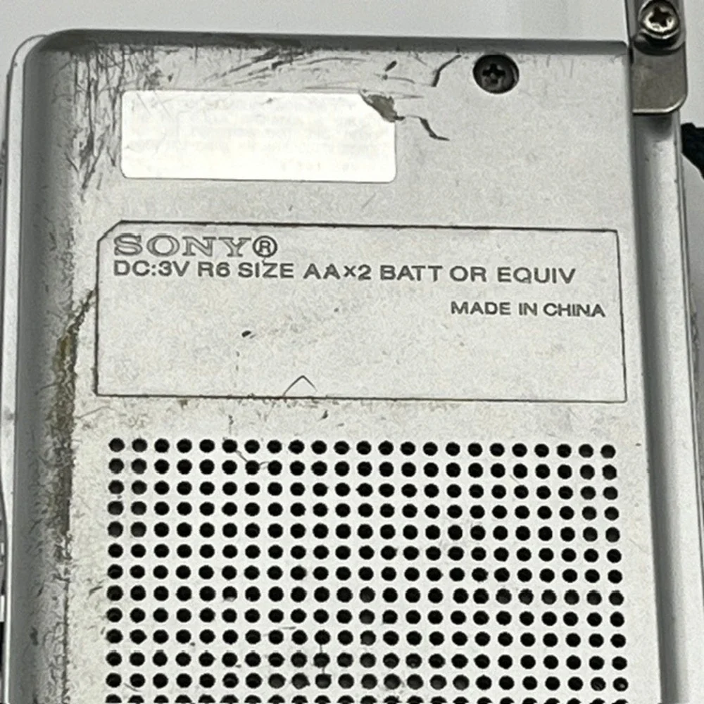 Sony ICF-S10MK2 AM FM Pocket Radio Silver Handheld Portable Transistor Works